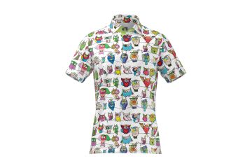 2bU Owl Print Poloshirt