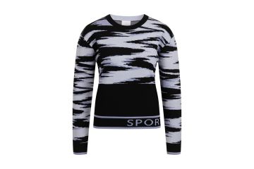 Sportalm HW24 Da Pullover Smoothy Schwarz/Grau 40