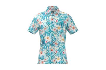 2bU Hibiscus Print Poloshirt