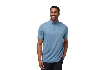 TravisMathew FS24 Hr Polo Heater Pro Graublau L