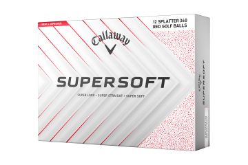 Callaway Supersoft 25 Golfbälle Splatter Weiß/Rot 12-Pack