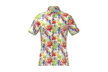 2bU Parrot Print Poloshirt