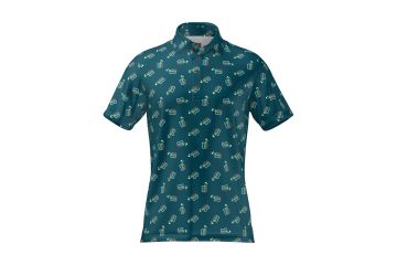 2bU Golf FS24 Hr Polo Golfbag Print Petrol/Mint S
