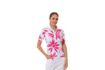 MDC FS24 Da Polo Daisies Print Weiß/Pink 36
