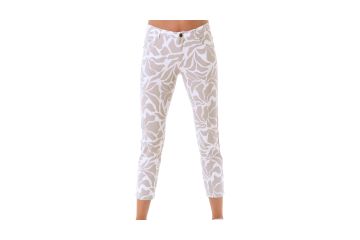 MDC FS25 Da Hose 7/8 Matisse Print Cropped Beige/Weiß 34