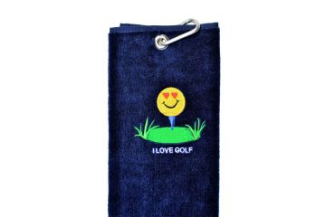 Schlägertuch mit Stick I Love Golf-Navy
