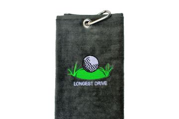 Schlägertuch mit Stick Longest Drive-Anthrazit