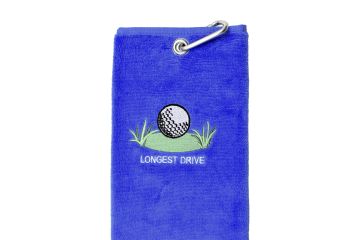 Schlägertuch mit Stick Longest Drive-Blau