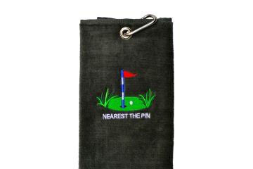 Schlägertuch mit Stick Nearest the Pin neu-Anthrazit