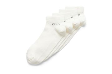 Ecco Unisex Socken Longlife Low Cut 2er-Pack Weiß 35-38