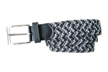 Alberto Hr Gürtel Multicolor Braided Stretch Navy/Grau 105