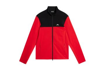 J.Lindeberg HW23 Hr Midlayer Jacke Banks Rot/Schwarz XXL