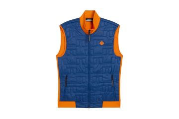 J.Lindeberg HW23 Hr Weste Quilt Blau/Orange S