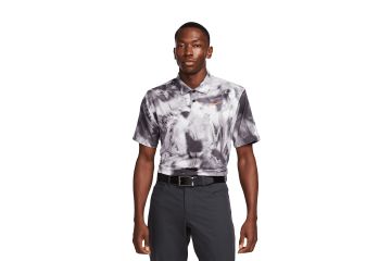 Nike FS24 Hr Polo Dri FIT Ombre Print Tour Weiß/Grau M