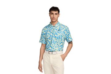 Nike FS24 Hr Polo Dri-FIT Tour Confetti Print Blau/Grün M