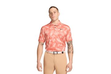 Nike FS24 Hr Polo Dri-FIT Tour Pine Print Orange/Beige S