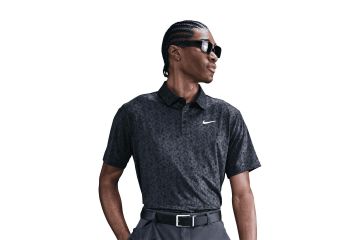 Nike FS25 Hr Polo Dri-FIT Tour POA Print Anthrazit M