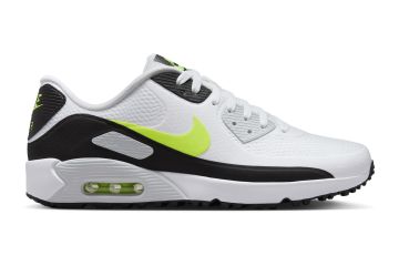 Nike Hr Golfschuhe Air Max 90 G Weiß/Schwarz/Gelb 42 (US 8.5)