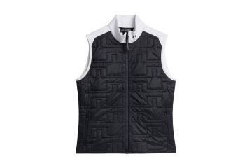 J.Lindeberg HW23 Da Weste Quilt Weiß/Schwarz M
