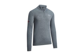 Callaway FS24 Hr Pullover 1/4 Zip Blended Merino Grau M