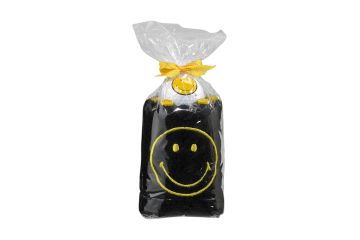 Schlägertuch Geschenkset - Smiley Schwarz
