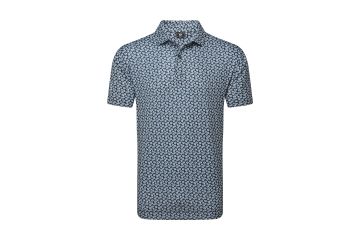 FootJoy FS25 Hr Polo Floral Sketch Print Lisle Navy/Weiß S
