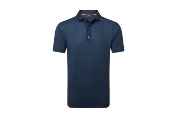 FootJoy FS25 Hr Polo Etched Texture Print Navy M