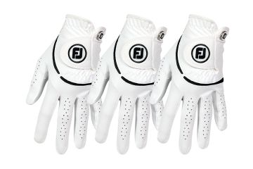 FootJoy Da WeatherSof 24 3er-Pack Linker Handschuh Weiß L