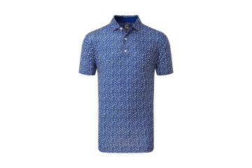 FootJoy FS23 Hr Polo Tossed Tulips Blau S