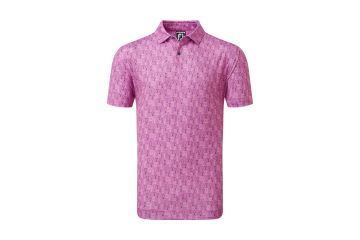 FootJoy FS23 Hr Polo Glass Print Pink XXL