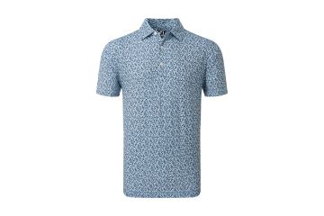 FootJoy FS23 Hr Polo Confetti Print Blau S