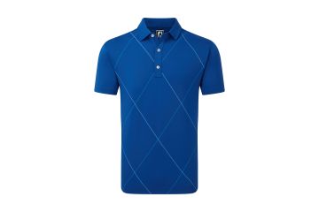 FootJoy FS24 Hr Polo Raker Print Blau S
