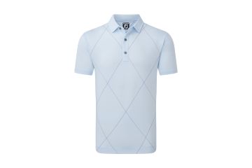 FootJoy FS24 Hr Polo Raker Print Hellblau S