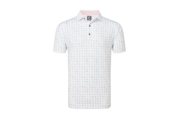 FootJoy FS24 Hr Polo The 19th Hole Print Weiß S