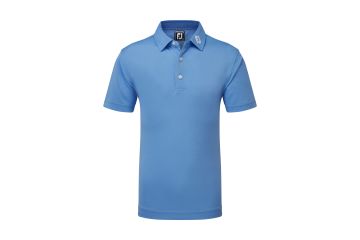 FootJoy NOS Junior Polo Stretch Pique Solid Hellblau S