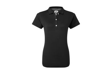 FootJoy NOS Da Polo Stretch Pique Solid Schwarz M