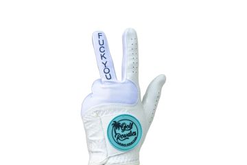 Golf Rowdies Hr Linker Handschuh F*** You Finger Weiß M
