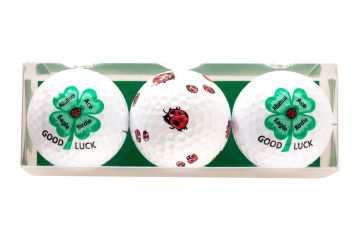 Golfbälle Geschenkset - Glücksbringer