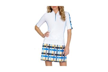Tail Da Poloshirt Zip Mara-Weiß/Blau-XL