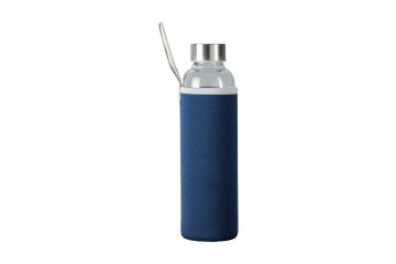 Caryo Glas Trinkflasche Navy