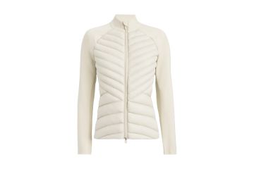 G/FORE FS25 Da Jacke Hybrid Quilted Stretch Tech Interlock Creme L