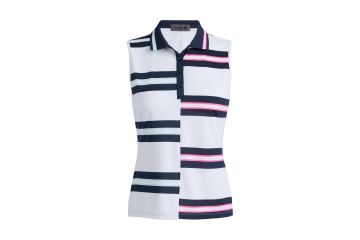 G/FORE Engineered Stripe Poloshirt ohne Ärmel