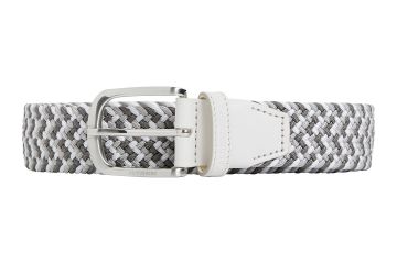 J.Lindeberg Gürtel Bubba Braided Hellgrau/Weiß 110