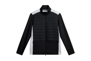 J.Lindeberg HW23 Hr Midlayer Jacke Delano Schwarz/Weiß S