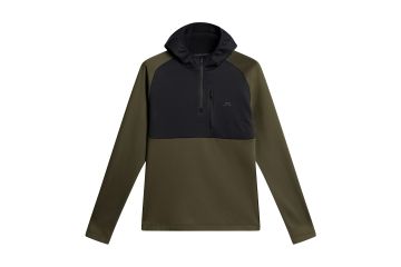 J.Lindeberg HW24 Hr Midlayer mit Kapuze Adam Oliv/Schwarz L