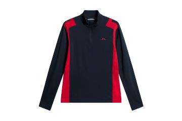 J.Lindeberg HW24 Hr Midlayer Lukas Navy/Rot S