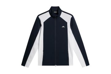 J.Lindeberg FS25 Hr Midlayer Banks Navy/Weiß L