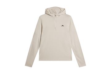 J.Lindeberg FS25 Hr Hoodie Mario 1/4 Zip Creme S