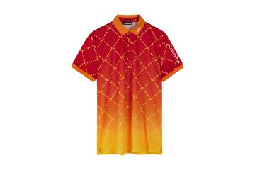 J.Lindeberg Tour Tech Print Sunset Fade Poloshirt