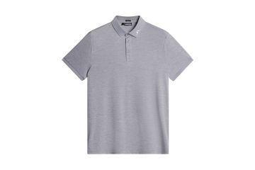 J.Lindeberg HW24 Hr Polo KV Hellgrau/Weiß XL